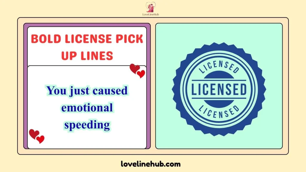 Bold License Pick Up Lines