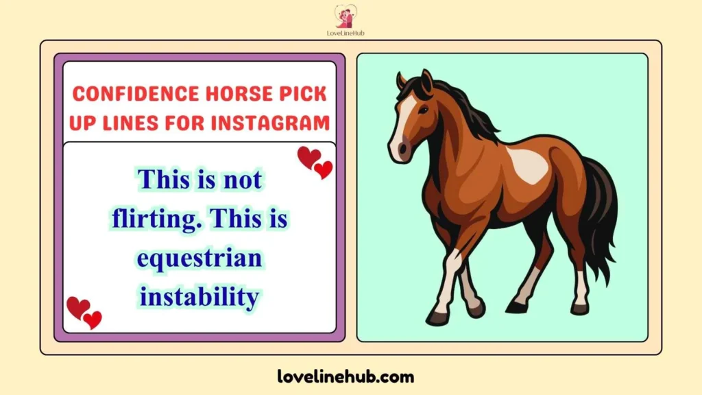 CONFIDENCE HORSE PICK UP LINES FOR INSTAGRAM