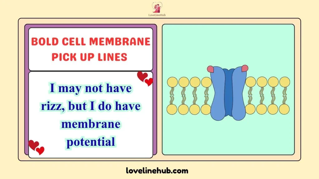 Bold Cell Membrane Pick Up Lines 