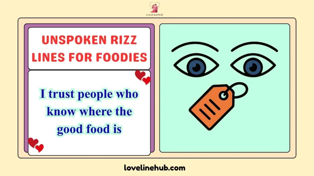 Unspoken Rizz Lines for Foodies
