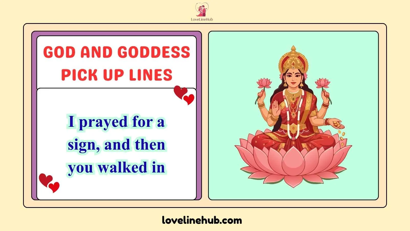 god and goddess pick up lines