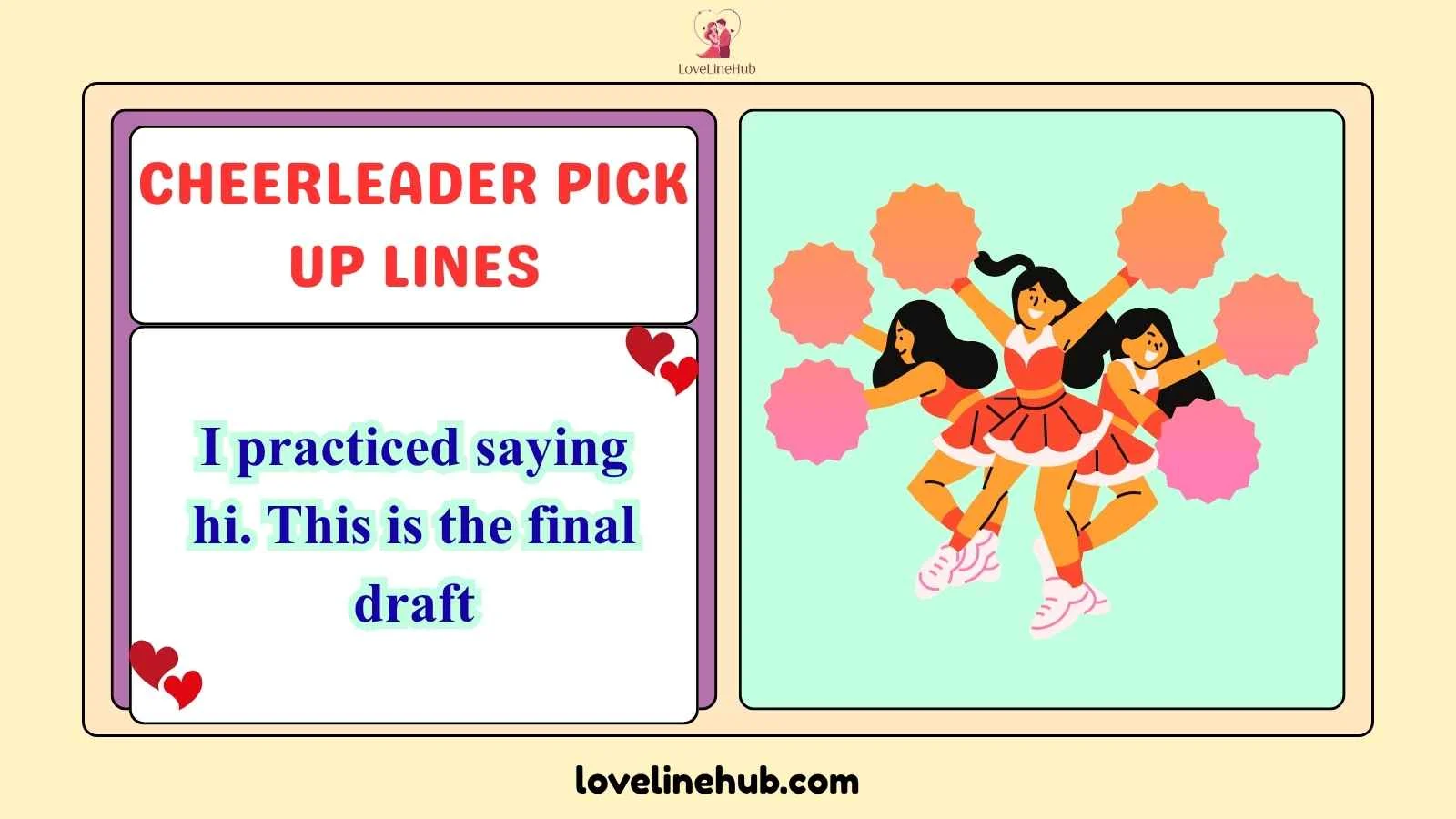 cheerleader pick up lines