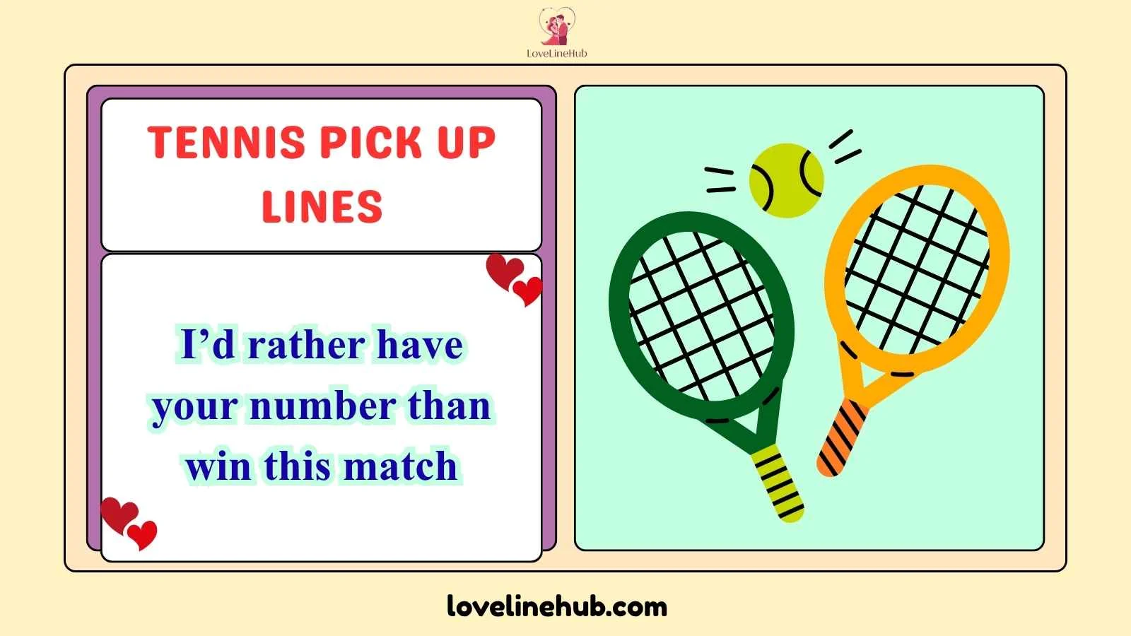 tennis pick up lines
