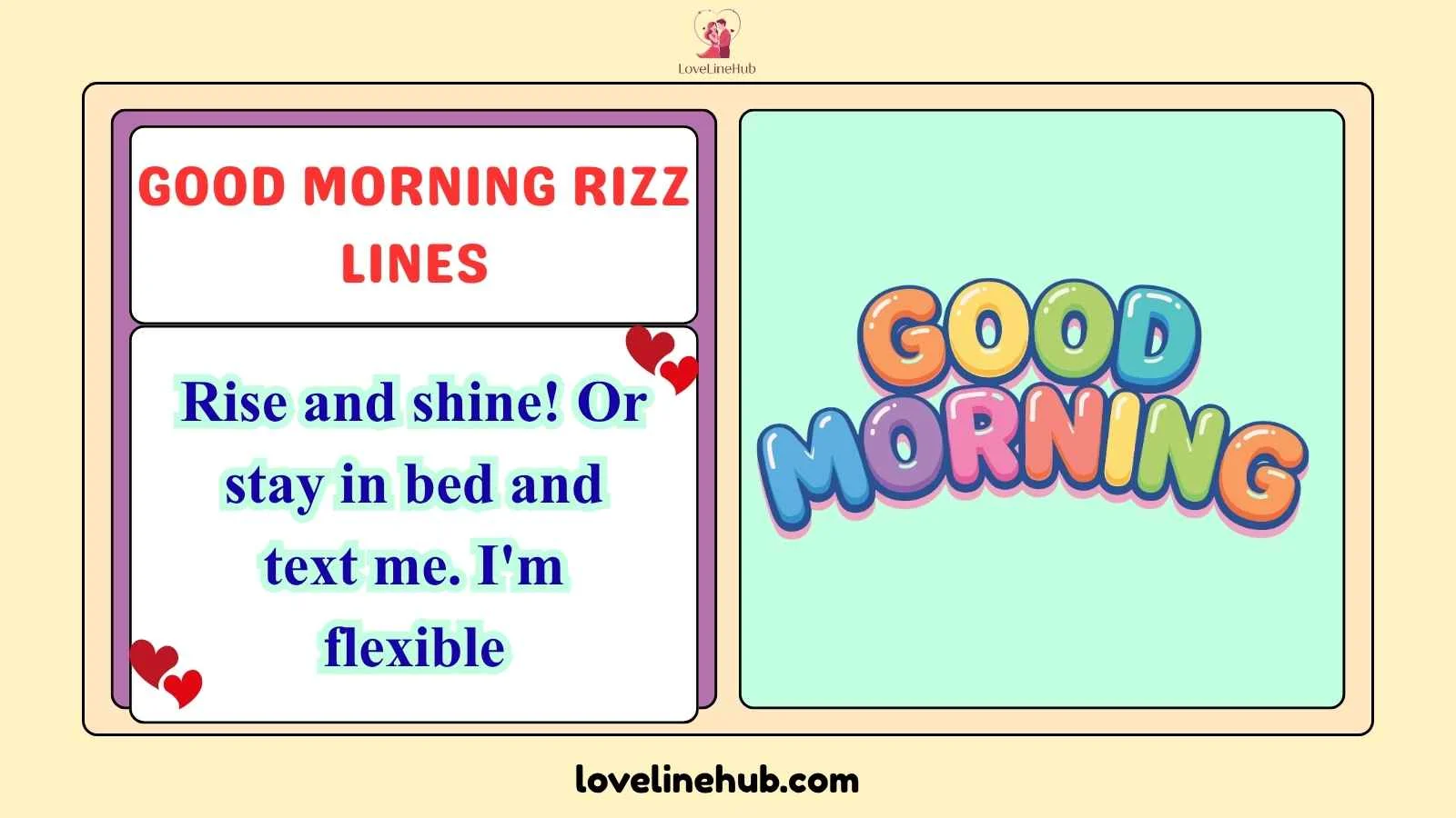good morning rizz lines